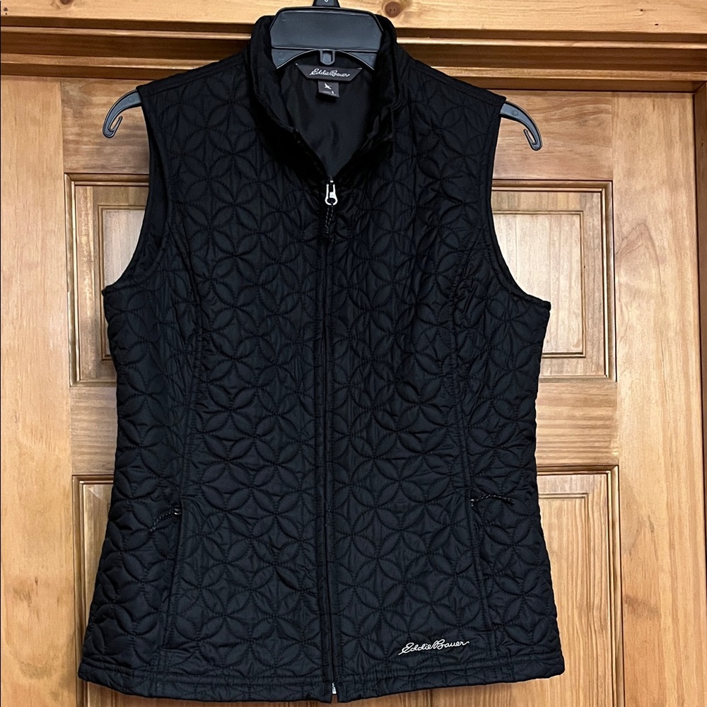 Eddie Bauer Black Quilted Vest